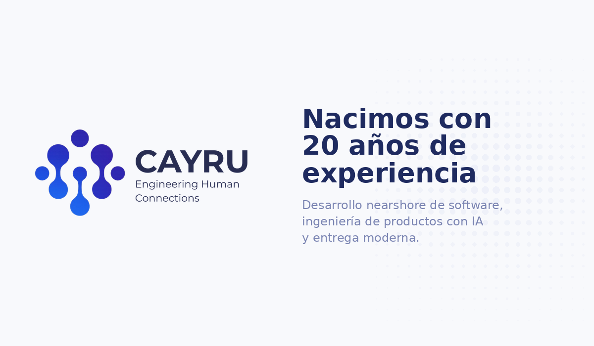 Cayru - Cayru nació con 20 años de experiencia